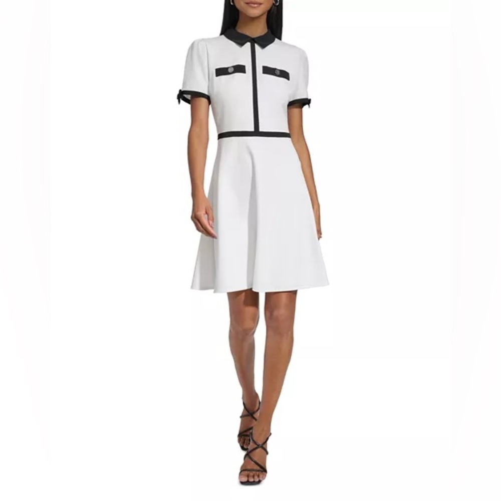 KARL LAGERFELD PARIS
Bow Sleeve A Line Mini Dress